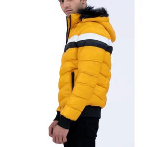 Chaqueta acolchada para exteriores de poliéster negro personalizada Unisex para hombre, impermeable, con cierre de cremallera, cuello de oveja, transpirable, informal - Product Image 2