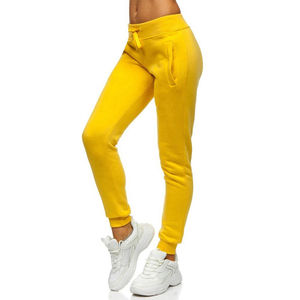 Femmes de haute qualité 100% coton jaune polaire survêtement nouveauté à capuche ensembles d'entraînement de Fitness pour l'hiver Gym utilisation en gros - Product Image 4