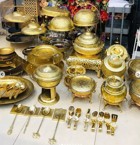 จานอุ่นอาหารสีทองจาน3L ทำจากสเตนเลสสตีลดีไซน์ใหม่สำหรับโรงแรมหรูหราปรับแต่งได้ตามต้องการ - Product Image 5