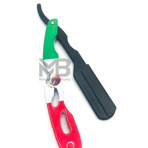 Maquinilla de hoja de afeitar recta plegable de acero inoxidable profesional de diseño clásico mango de bambú de un solo borde 2025 superventas MOQ bajo - Product Image 3