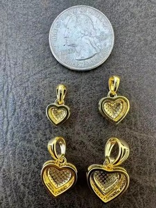 Forma personalizable Blanco/Amarillo/Chapado en oro rosa Circón cúbico Diamante Pequeña bolsa de dinero Colgante de dólar Colgantes de moda Encantos - Product Image 2