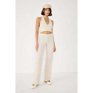 Pantalones Casuales de Cintura Alta con Corte Acampanado, 100% Poliéster - Product Image 5