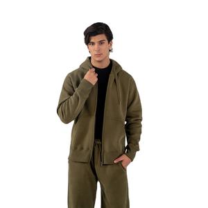 Sweat à capuche zippé pour homme de qualité supérieure, en molleton de coton doux, avec fermeture éclair intégrale, pour l'automne et l'hiver - Product Image 3