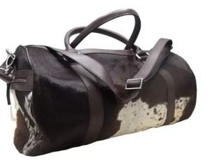 Bolsa de Lona de Viaje de Cuero de Vaca Auténtico de Alta Calidad, Estilo de Moda, Cremallera, Piel de Vaca Natural Auténtica, Unisex - Product Image 1