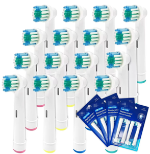 Soft Dupont Bristles 16-Piece Brush <b>Head</b> Set for Electric <b>Toothbrush</b>-Hotel & Household Use 1 Year Warranty - Product Image 1