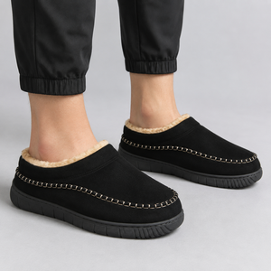 Pantofole da <span class=keywords><strong>uomo</strong></span> slip-on <span class=keywords><strong>con</strong></span> <span class=keywords><strong>memory</strong></span> <span class=keywords><strong>foam</strong></span> spesso, comode per interni ed esterni, ciabatte morbide e larghe tipo mocassino - Product Image 3