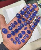 Pierre précieuse cabochon en tanzanite naturelle Radha Arts, pierres lâches de haute qualité certifiées par une tierce partie pour la fabrication de bijoux en gros