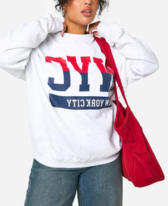 เสื้อสเวตเชิ้ตคอกลมทรงหลวมโอเวอร์ไซส์แฟชั่นฤดูหนาวคุณภาพสูงแบบสั่งทำพิเศษสำหรับผู้หญิง - Product Image 5