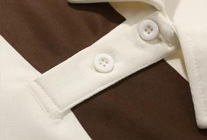 Camiseta de Manga Larga para Hombre, Otoño 2025, Nueva Tendencia de Moda, Estampado a Rayas, Informal, Holgada, para Exteriores, Camiseta Polo para Parejas - Product Image 4