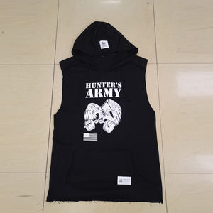 Chaleco sin Mangas de Alta Calidad 100% Algodón, Camiseta con Capucha, Impresión Personalizada, Ropa Deportiva Urbana para Hombre, Chaleco Deportivo Personalizable para Hombre - Product Image 3