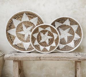 Ensemble de 6 paniers décoratifs muraux ronds en jonc de mer Art Déco Vietgreenart - Décoration d'intérieur pour anniversaire - Product Image 6