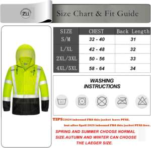 Hi Vis <b>Reflective</b> Anti-Static Flame-Retardant Winter Workwear Jacket Breathable Cotton Fleece <b>Safety</b> <b>Clothing</b> ANSI Class 1 LED - Product Image 6