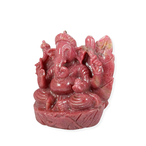 Sculpture de Rhodonite de Ganesh, cristaux de Rhodonite de seigneur de Ganesha, Statue de guérison de Chakra de Reiki de qualité supérieure - Product Image 3
