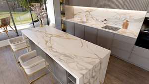 แผ่นควอตซ์พิมพ์ลาย Anka สำหรับเคาน์เตอร์ครัวและท็อปโต๊ะเครื่องแป้ง หนา 2 ซม. 3 ซม. หินขัดเงา สำหรับโครงการก่อสร้างภายในเชิงพาณิชย์ - Product Image 4