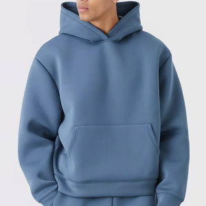 Sudadera con capucha en blanco de 600gsm de alta calidad con conjunto de Jogger, ropa de calle, pantalones de chándal de algodón polar de peso pesado y conjunto de chándal con capucha - Product Image 5