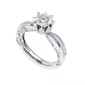 Bague de fiançailles vintage 2.00 CT Lab Grown Diamond, bague de mariage en or massif 14 carats, cadeau pour femme - Product Image 2