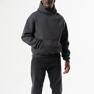 Sweat à capuche doublé en molleton uni de haute qualité, impression numérique personnalisée, logo, poids lourd, 100% coton, pour homme - Product Image 3