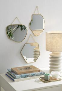Luxury Modern Home <b>Decorative</b> <b>Wall</b> <b>Mirror</b> Thin Brass Beaded Metal Frame Gold Finish <b>Wall</b> Mounted <b>Mirrors</b> - Product Image 3