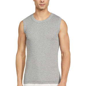 Vente en gros, Logo personnalisé, débardeurs respirants pour hommes, Fitness, couleur unie, musculation, Singlets, entraînement - Product Image 1
