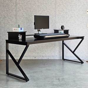 Escritorio de Diseño Contemporáneo 200x80cm, Madera de Caucho, Patas de Hierro en Forma de K, Requiere Ensamblaje, Mueble de Oficina para Dormitorio-SD68016 - Product Image 5