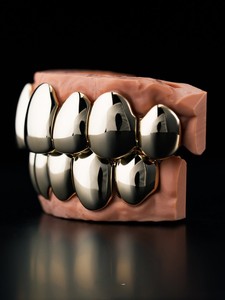 <b>Fine</b> <b>Jewelry</b> Hip Hop Teeth Grills Real Gold Plating Heavy Solid 925 Sterling Silver Fit Deep Cut Teeth Grillz for Teeth - Product Image 2