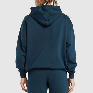 Sweat-shirt d'hiver décontracté pour femme, en polaire écologique, à capuche, manches longues, couleur unie, respirant - Product Image 5