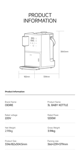 Nuevo Lanzamiento, Preparador de Fórmula para Bebés Inteligente con Certificación KC, Hervidor Termostático Automático para Leche de Bebé, Material de Vidrio y Silicona - Product Image 3