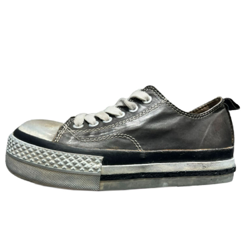 Heeko Original Design Japanese Vulcanized Shoes Fashion Trend Distressed  Sneakers Thick-Soled Canvas Rubber Insole Printed