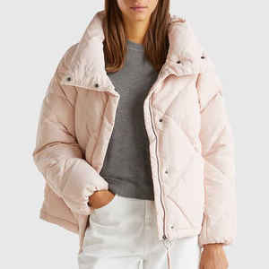 Veste coupe-vent veste à capuche pour femme manteau matelassé léger 3 poches zippées vêtements d'extérieur chauds d'hiver - Product Image 3