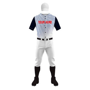 OEM al por mayor en blanco para hombre jersey de béisbol poliéster personalizado su propio diseño uniforme de béisbol liso - Product Image 3
