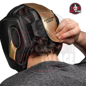 อุปกรณ์ป้องกันศีรษะสำหรับชกมวยแบบเต็มหน้า ทำจากหนัง PU บุกันกระแทก ทนทาน เหมาะสำหรับการฝึกซ้อมและการแข่งขัน สวมใส่สบาย ช่องปากกว้าง - Product Image 4