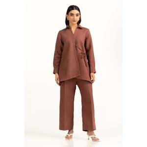 Ensemble coordonné en jute teintée IPST-55108, tenue d'été 2 pièces, tailles XS à 3XL, comprenant un short - Product Image 2