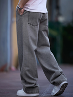 Jean Homme Formel Chic Décontracté Taille Mi-Haute Style Urbain Nouvelle Collection Printemps/Été 2025 Lavé Écologique Respirant Polyvalent