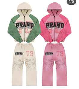 ชุดวอร์มซัก2ชิ้นแบบวินเทจชุดวอร์มซักแบบกรดออกแบบโลโก้ได้ตามต้องการ - Product Image 1