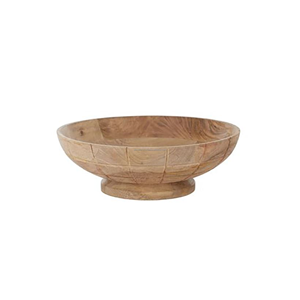 Customization <b>Mango</b> <b>wood</b> footed <b>bowl</b>, Wooden Salad <b>Bowl</b> Or Fruit Storage <b>Bowl</b> For Kitchen And Dinning - Product Image 3