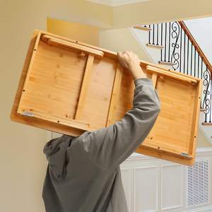 Escritorio de Bambú Ajustable para Ordenador Portátil, Mesa Plegable de Gran Tamaño, Bandeja de 4 Patas para Servir, Comer y Jugar PARA LA Cama - Product Image 6