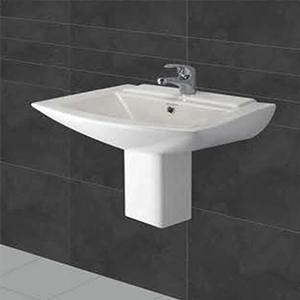 Lavabo de medio lavado de marca Vistaar Con pedestal-Productos sanitarios de baño de cerámica de la India, suministro de fábrica al mejor precio - Product Image 2