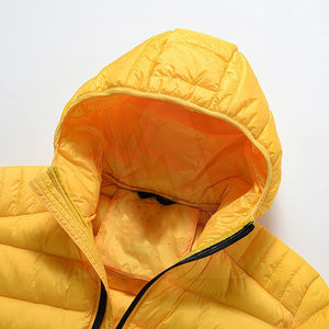 Logo personnalisé Veste chaude et légère d'extérieur pour hommes Manteau d'hiver à capuche en polyester Bouffant de bulles Vestes bouffantes avec capuche - Product Image 2