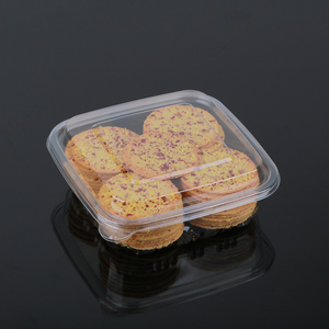 hengmaster transparent square cookie airtight food container plastic food storage container with lids