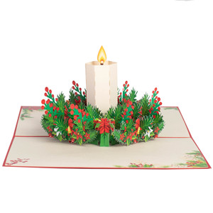 Kiricard nuevo diseño 3D Pop-up vela Hada estilo tarjeta de felicitación hecho a mano Navidad papel artesanía - Product Image 1