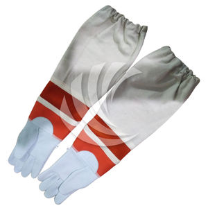 Durable Unisex Leather Beekeeping <b>Gloves</b> with <b>Mesh</b> Panels and Cotton Long Arm Protection for Adults - Product Image 6