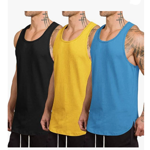 เสื้อกล้ามน้ำหนักเบาสำหรับผู้ชายเสื้อผ้าฟิตเนสผ้าฝ้ายถักนิตติ้งเสื้อออกกำลังกายฟิตกล้ามเนื้อ BD สำหรับฤดูร้อน - Product Image 3