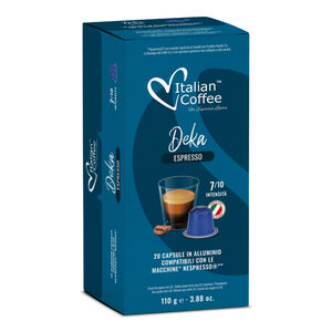 20 Cápsulas de Café Italiano Espresso Dek de Aluminio Compatibles con Nespresso* - Product Image 1