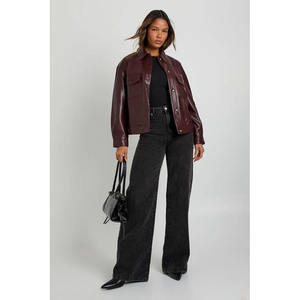 Chaqueta de Motociclista para Mujer, 100% Algodón, Tejida, Impermeable, Transpirable, Estilo Bomber Corto, Invierno - Product Image 1