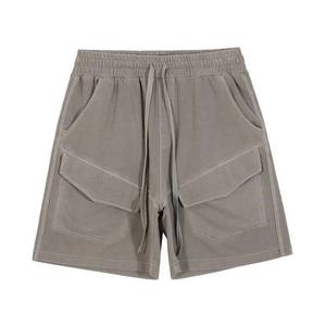 Short à cordon de serrage pour vêtements pour hommes Cargo avec poches Taille moyenne Coton Polyester Summer Streetwear Jogging Shorts pour hommes - Product Image 1