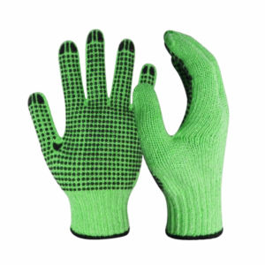 Guantes de tela de punto de algodón de PVC XL de alto rendimiento, guantes de protección personal suaves y cómodos para construcción y jardín - Product Image 3