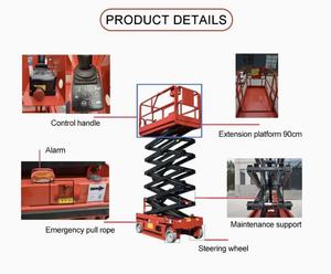 Plateformes de travail en hauteur électriques hydrauliques de qualité supérieure, plateformes élévatrices à ciseaux autopropulsées de petite taille, 4 m, 6 m, 8 m, 10 m, 12 m, 14 m - Product Image 5