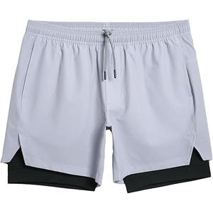 Pantalones cortos de entrenamiento tejidos de secado rápido transpirables ligeros para hombres para entrenamientos de primavera y salidas para adultos - Product Image 1