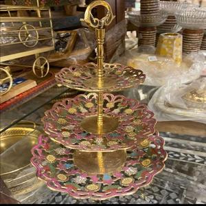 Support à gâteau classique pour la maison, mariage, fête d'anniversaire, gâteau, hôtel, couleur or et rose, design élégant, support à gâteau en métal et en résine - Product Image 5