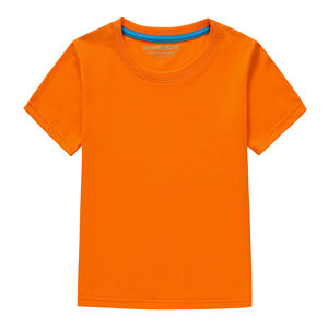 Buena calidad niños 100% algodón suave cuello redondo manga corta más tamaño 200 gramos liso niños camiseta para hombres - Product Image 4